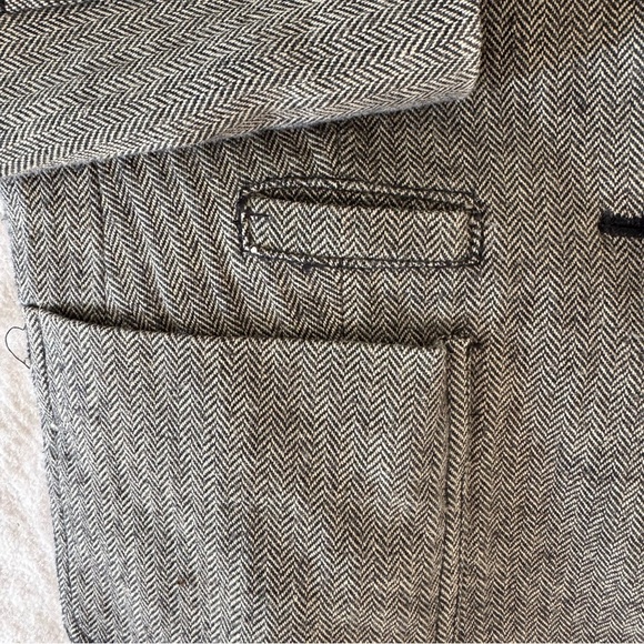 Vintage GAP WoolBlend blazer Brown herringbone preppy Small- Teacher Outfit - Picture 2 of 12